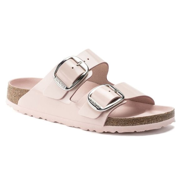 Birkenstock Arizona Big Buckle Sandal High Shine Pink Leather Patent 36 US 5 - Picture 2 of 7